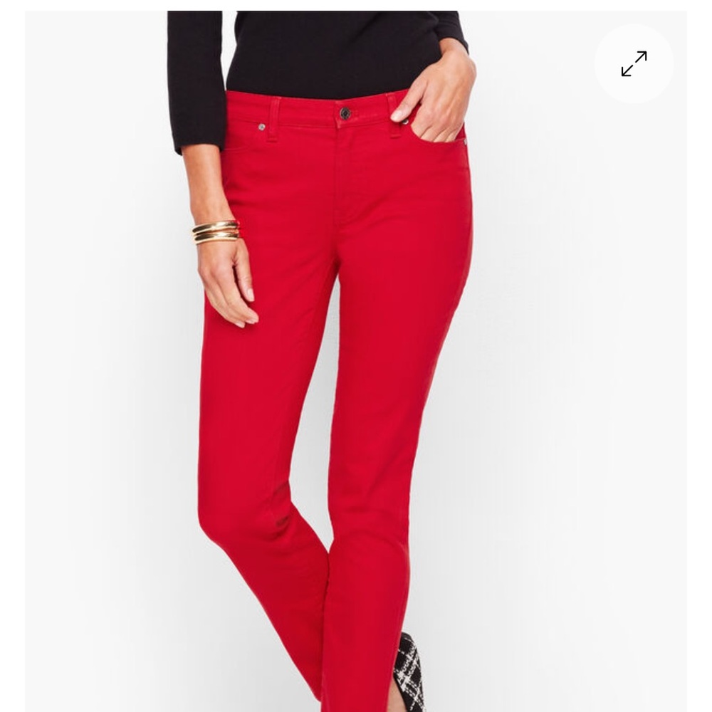 Talbots Women's Flawless Red Ankle Pants